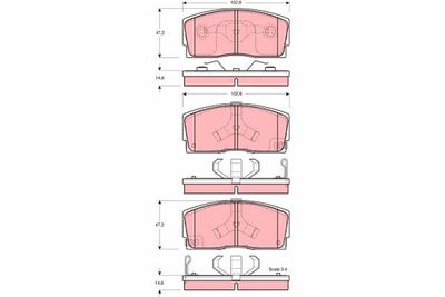 Brake Pad Set, disc brake TRW GDB3166