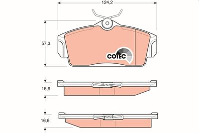 Brake Pad Set, disc brake TRW GDB3168
