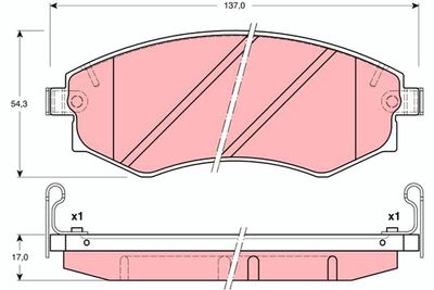Brake Pad Set, disc brake TRW GDB3169