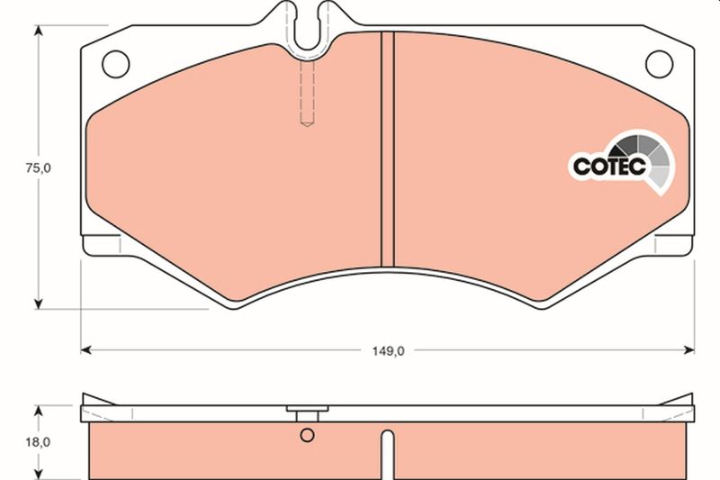 TRW GDB317 Brake Pad Set, disc brake
