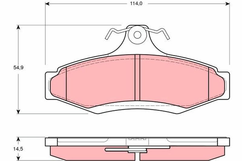 TRW GDB3172 Brake Pad Set, disc brake