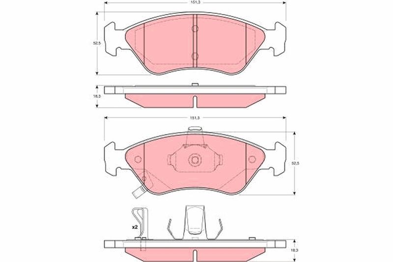 TRW GDB3173 Brake Pad Set, disc brake
