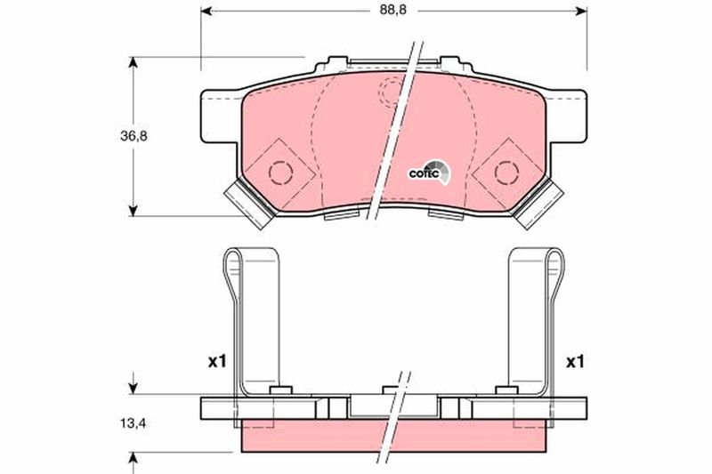 TRW GDB3174 Brake Pad Set, disc brake