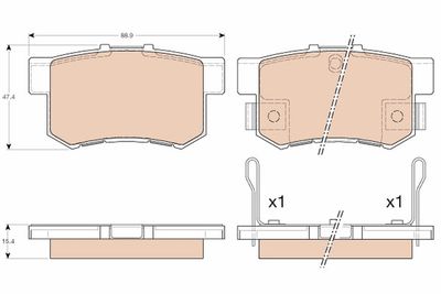 Brake Pad Set, disc brake TRW GDB3175