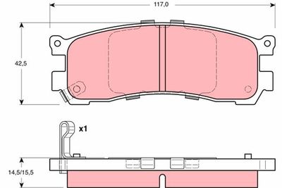 Brake Pad Set, disc brake TRW GDB3179