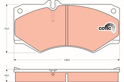 Brake Pad Set, disc brake TRW GDB317