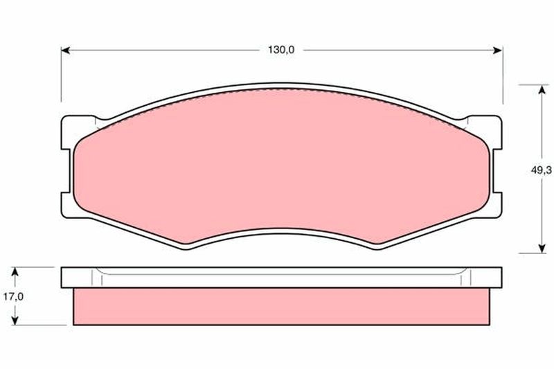 TRW GDB318 Brake Pad Set, disc brake