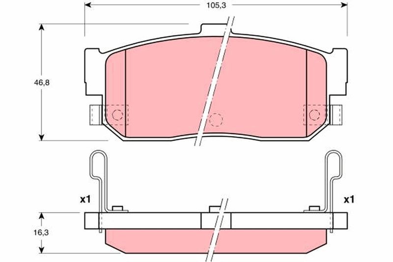 TRW GDB3181 Brake Pad Set, disc brake