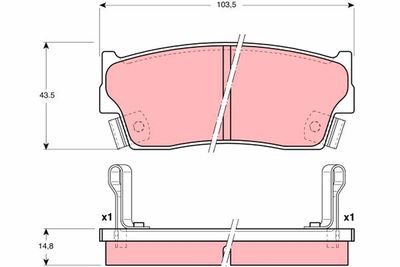 Brake Pad Set, disc brake TRW GDB3183