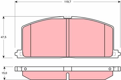 Brake Pad Set, disc brake TRW GDB3184