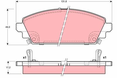Brake Pad Set, disc brake TRW GDB3189
