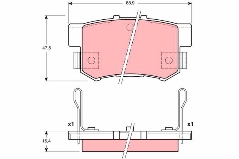 TRW GDB3191 Brake Pad Set, disc brake