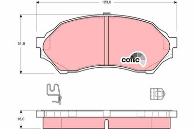 Brake Pad Set, disc brake TRW GDB3193
