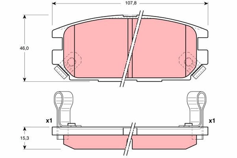 TRW GDB3199 Brake Pad Set, disc brake