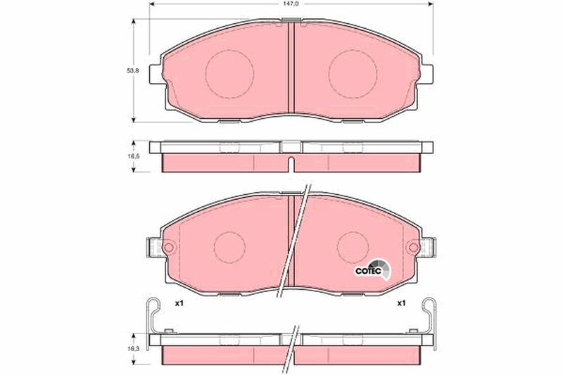 TRW GDB3201 Brake Pad Set, disc brake