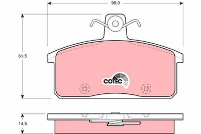 Brake Pad Set, disc brake TRW GDB3202