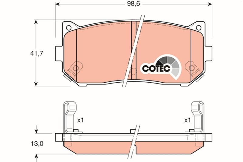 TRW GDB3203 Brake Pad Set, disc brake