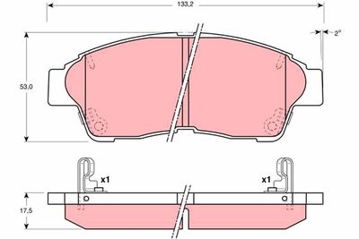 Brake Pad Set, disc brake TRW GDB3207