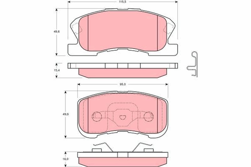 TRW GDB3220 Brake Pad Set, disc brake