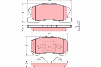 Brake Pad Set, disc brake TRW GDB3220