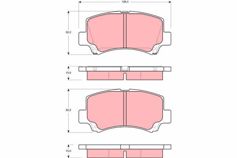 TRW GDB3221 Brake Pad Set, disc brake
