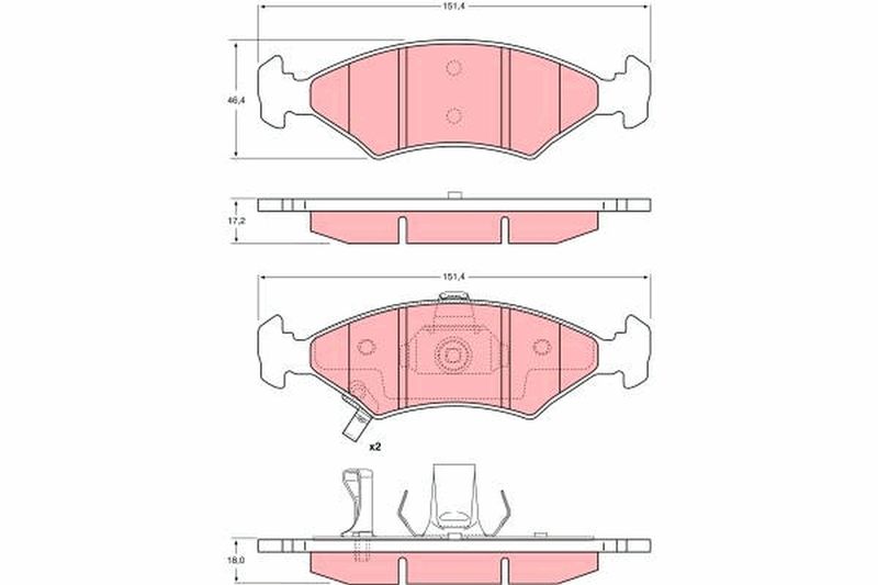 TRW GDB3224 Brake Pad Set, disc brake