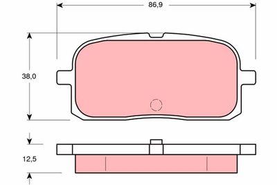 Brake Pad Set, disc brake TRW GDB3225