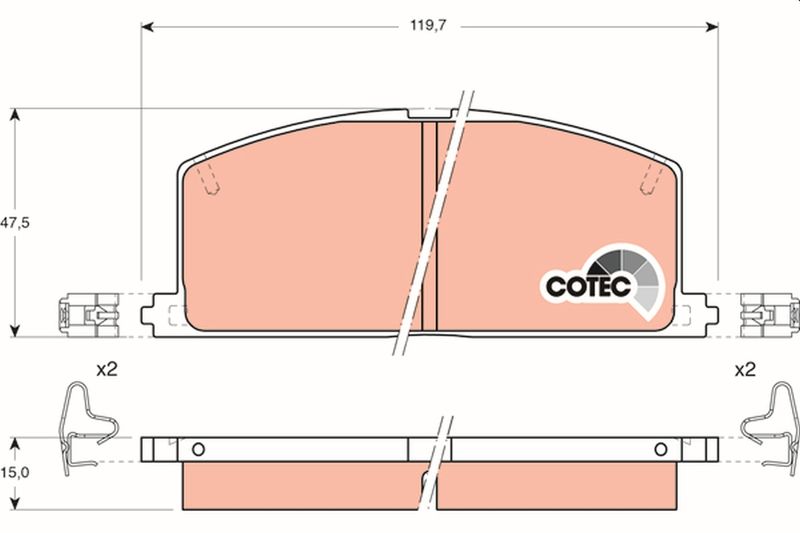TRW GDB323 Brake Pad Set, disc brake