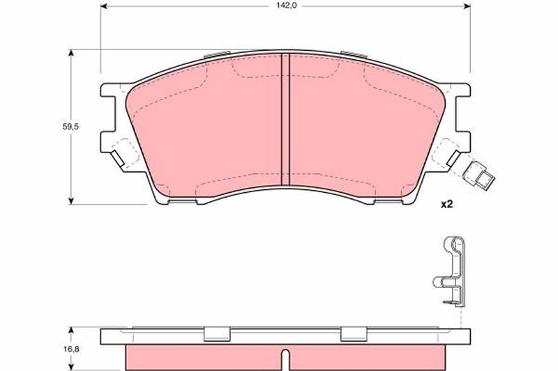 TRW GDB3230 Brake Pad Set, disc brake