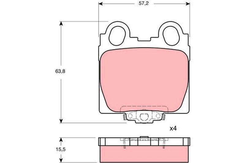 TRW GDB3233 Brake Pad Set, disc brake