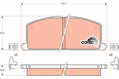 Brake Pad Set, disc brake TRW GDB323