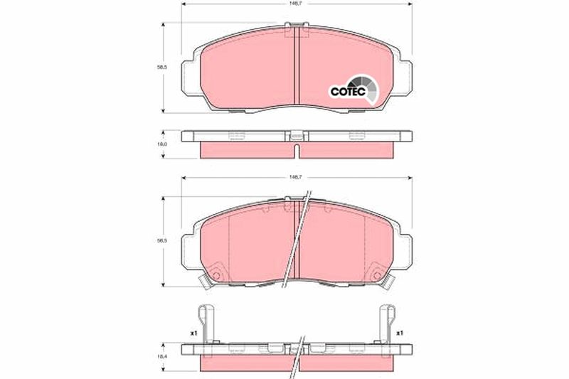 TRW GDB3240 Brake Pad Set, disc brake