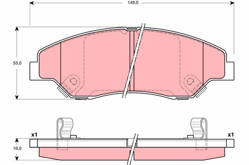 TRW GDB3241 Brake Pad Set, disc brake