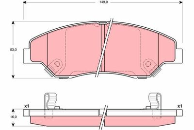 Brake Pad Set, disc brake TRW GDB3241