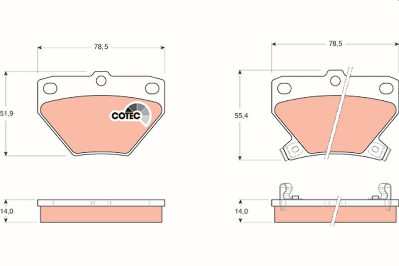 TRW GDB3243 Brake Pad Set, disc brake