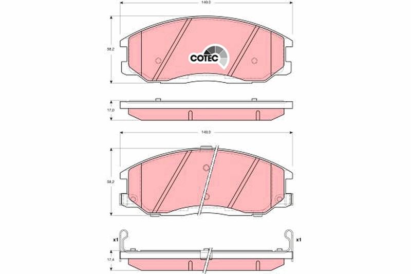 TRW GDB3244 Brake Pad Set, disc brake