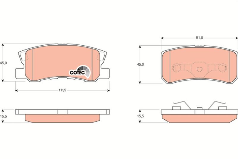 TRW GDB3247 Brake Pad Set, disc brake