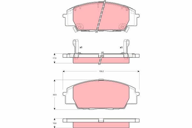 TRW GDB3250 Brake Pad Set, disc brake
