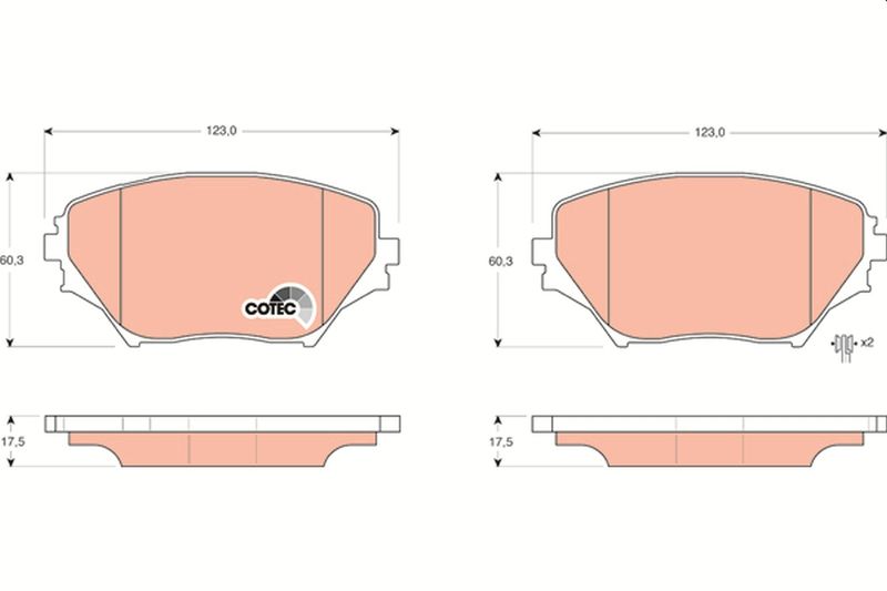 TRW GDB3251 Brake Pad Set, disc brake