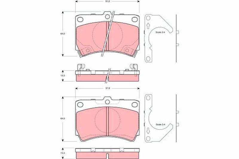 TRW GDB3252 Brake Pad Set, disc brake