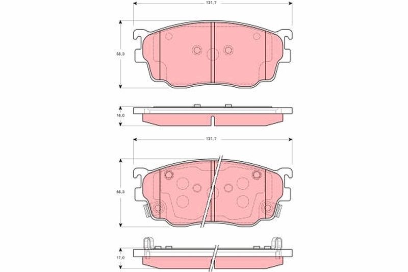 TRW GDB3253 Brake Pad Set, disc brake
