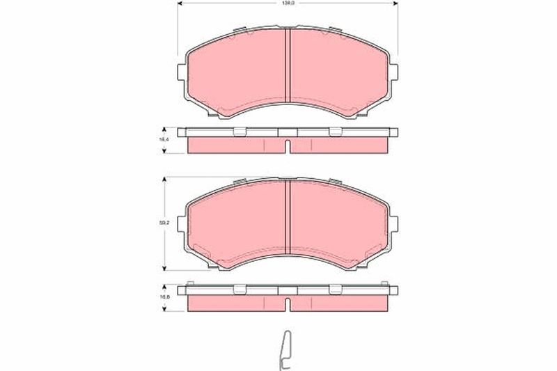 TRW GDB3254 Brake Pad Set, disc brake