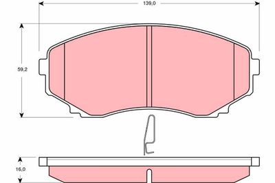 Brake Pad Set, disc brake TRW GDB3255