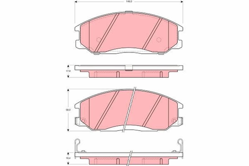 TRW GDB3257 Brake Pad Set, disc brake