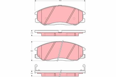 Brake Pad Set, disc brake TRW GDB3257