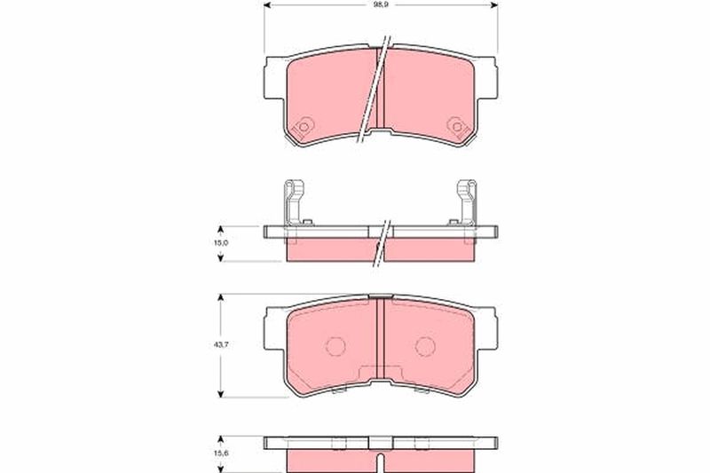 TRW GDB3258 Brake Pad Set, disc brake