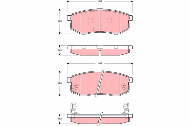 TRW GDB3260 Brake Pad Set, disc brake