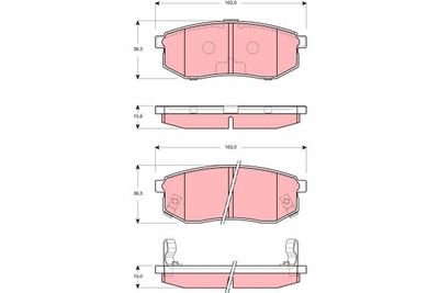 Brake Pad Set, disc brake TRW GDB3260