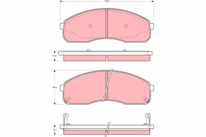 TRW GDB3261 Brake Pad Set, disc brake
