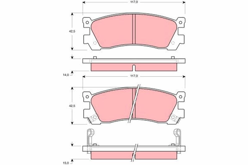 TRW GDB3264 Brake Pad Set, disc brake